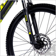 Bicicletta elettrica Mountain e-bike e-XTREME 6.2: particolare cerchio anteriore