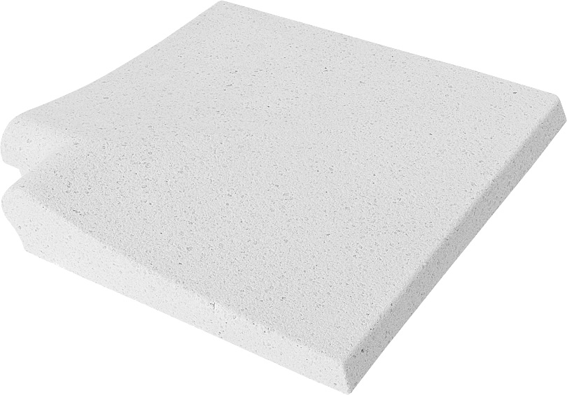 Bordo bianco perimetrale per piscina in agglomerato cemento graniglia. Sezione ad ANGOLO RETTO