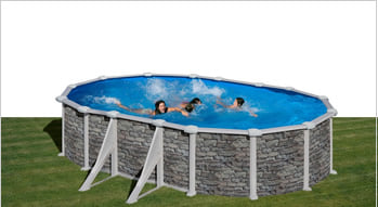 Piscina fuori terra in acciaio GRE Ovale CERDENA KIT500PO - Kit piscina: struttura
