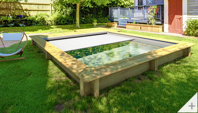 piscina in legno fuori terra Urban 420x350cm - _Con copertura