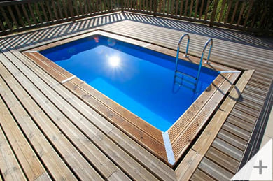 Piscina in legno da giardino Urban Pool 450x250 Liner azzurro, installazione interrata