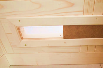 Sauna finlandese Regina 20 - Incluso nel kit sauna - Fessura di ventilazione