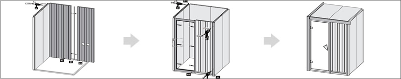 Sauna multifunzione finlandese infrarossi da interno e da casa Variado con stufa combo-bio - Istruzioni di montaggio