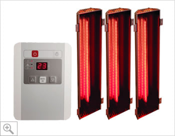 Sauna multifunzione finlandese infrarossi da interno e da casa Variado: set lampade ad infrarossi + Controller digitale