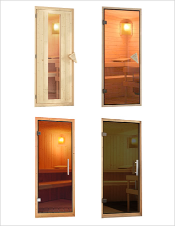 Sauna finlancese classica da casa in kit in legno massello di abete 40 mm Melissa da interno: Kit spedito: Porta a scelta