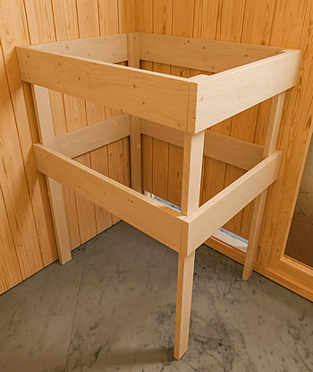 Sauna Finlancese classica da casa in kit in legno massello di abete 38 mm Selenia: Kit sauna - Protezione per stufa