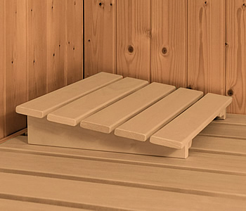 Sauna multifunzione finlandese infrarossi da interno e da casa Variado: Kit sauna - Poggiatesta in legno massello di pioppo