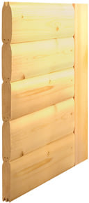 Sauna Finlancese tradizionale in kit Elsa in legno massello di abete 38 mm: legno massello naturale