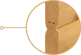 Sauna Finlancese tradizionale in kit Gianna in legno massello di abete 38 mm: sistema a incastro facilitato