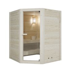 Sauna finlandese angolare in massello 150x150 cm - Lea 150